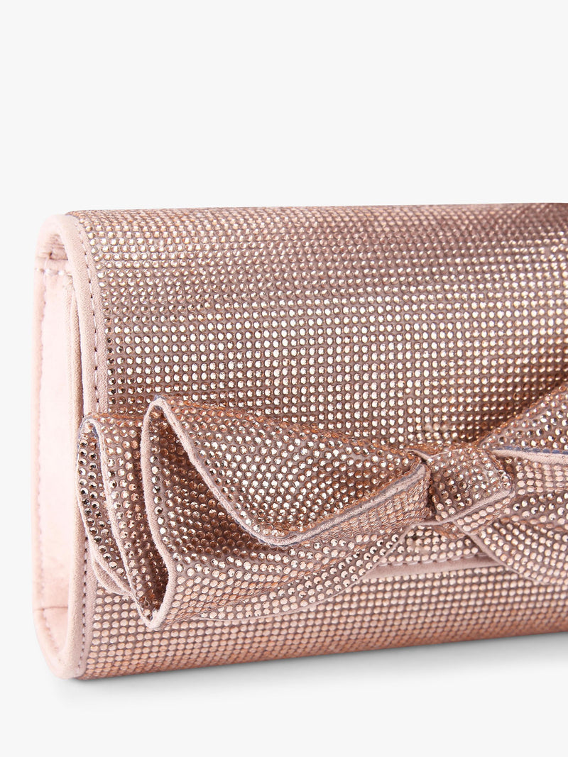Miss KG Allegra embellished clutch bag pink blush, imported from the UK