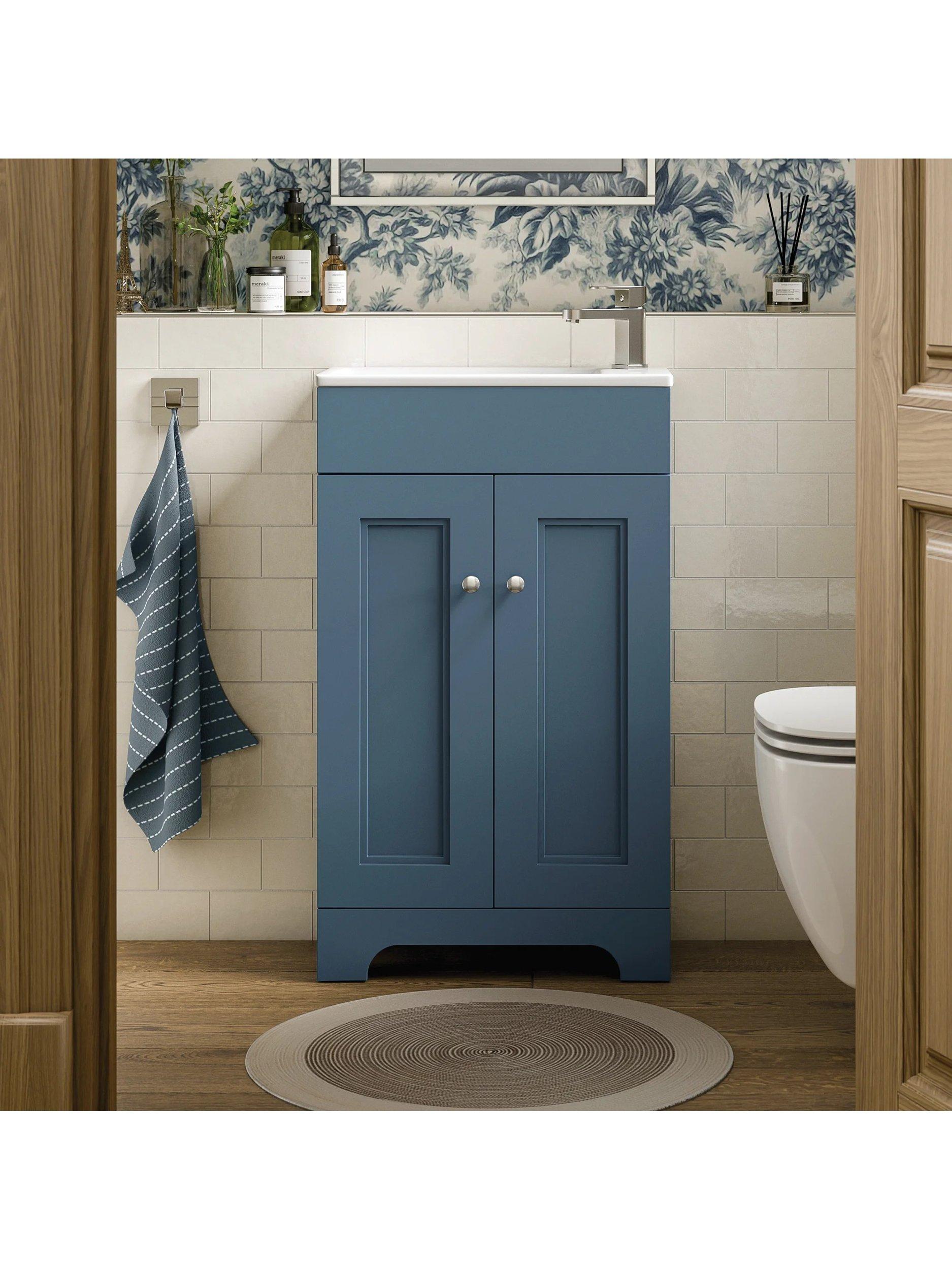 hib. Herrington cloakroom vanity unit with ceramic basin - UK version