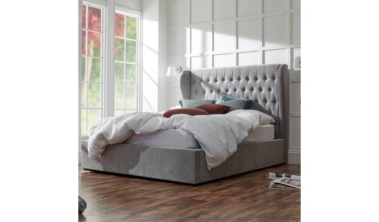 GFW Dakota double ottoman bed in grey, UK version