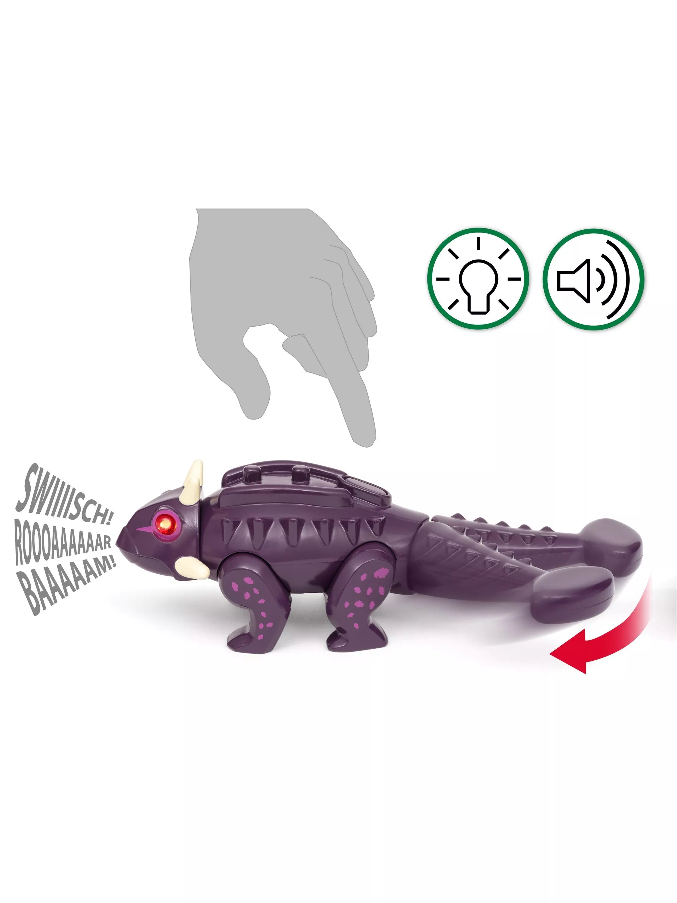BRIO Dinosaur Attack Set with Ankylosaurus and Velociraptor figures, UK version