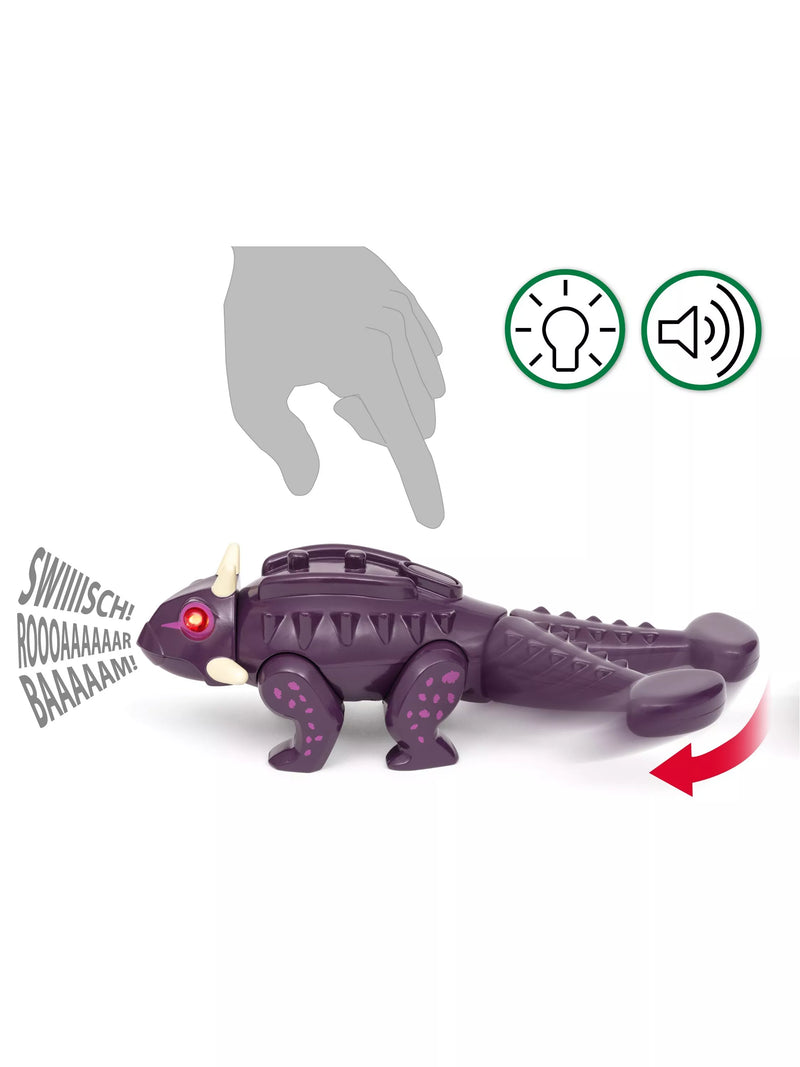 BRIO Dinosaur Attack Set with Ankylosaurus and Velociraptor figures, UK version