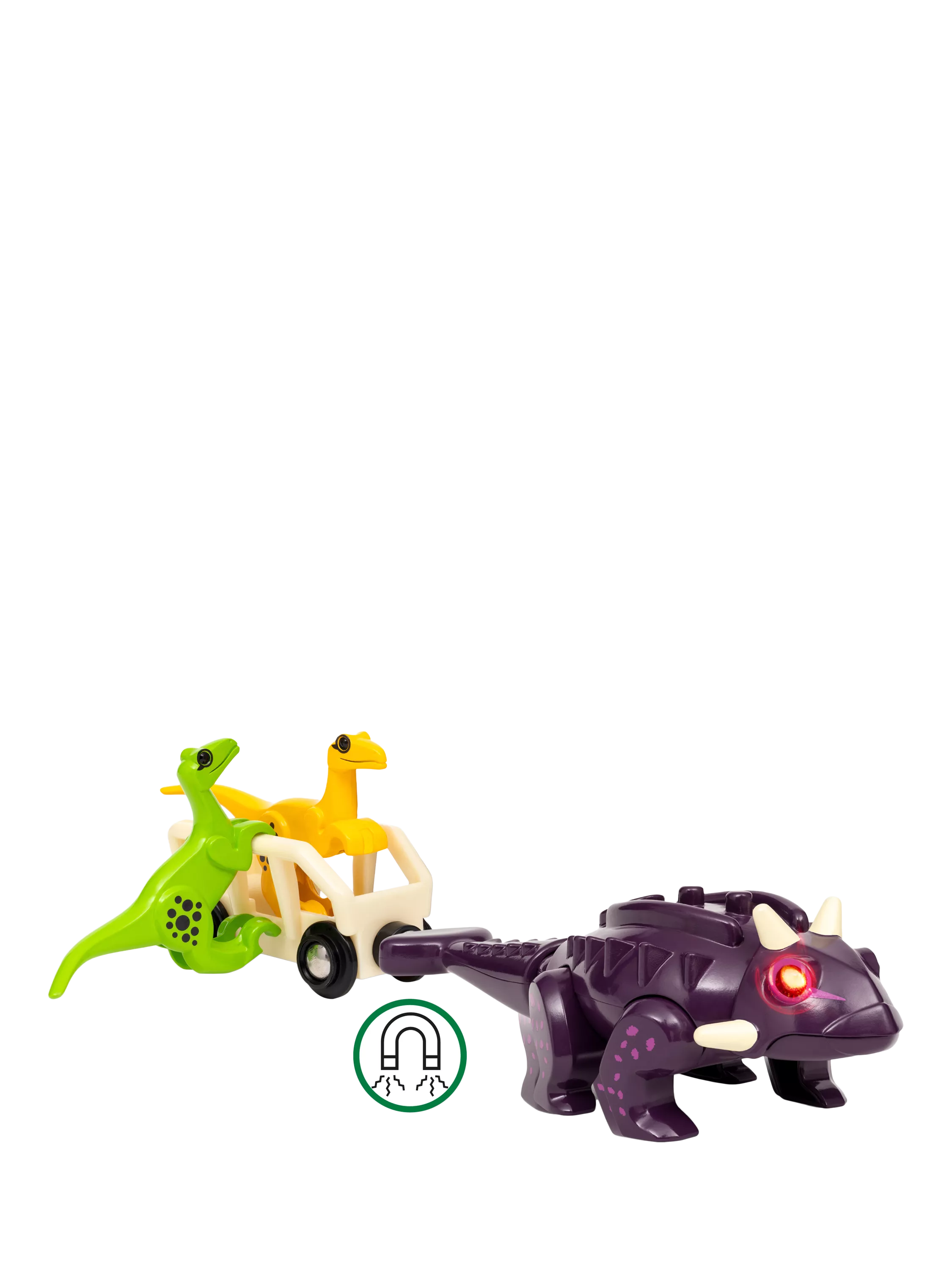 BRIO Dinosaur Attack Set with Ankylosaurus and Velociraptor figures, UK version
