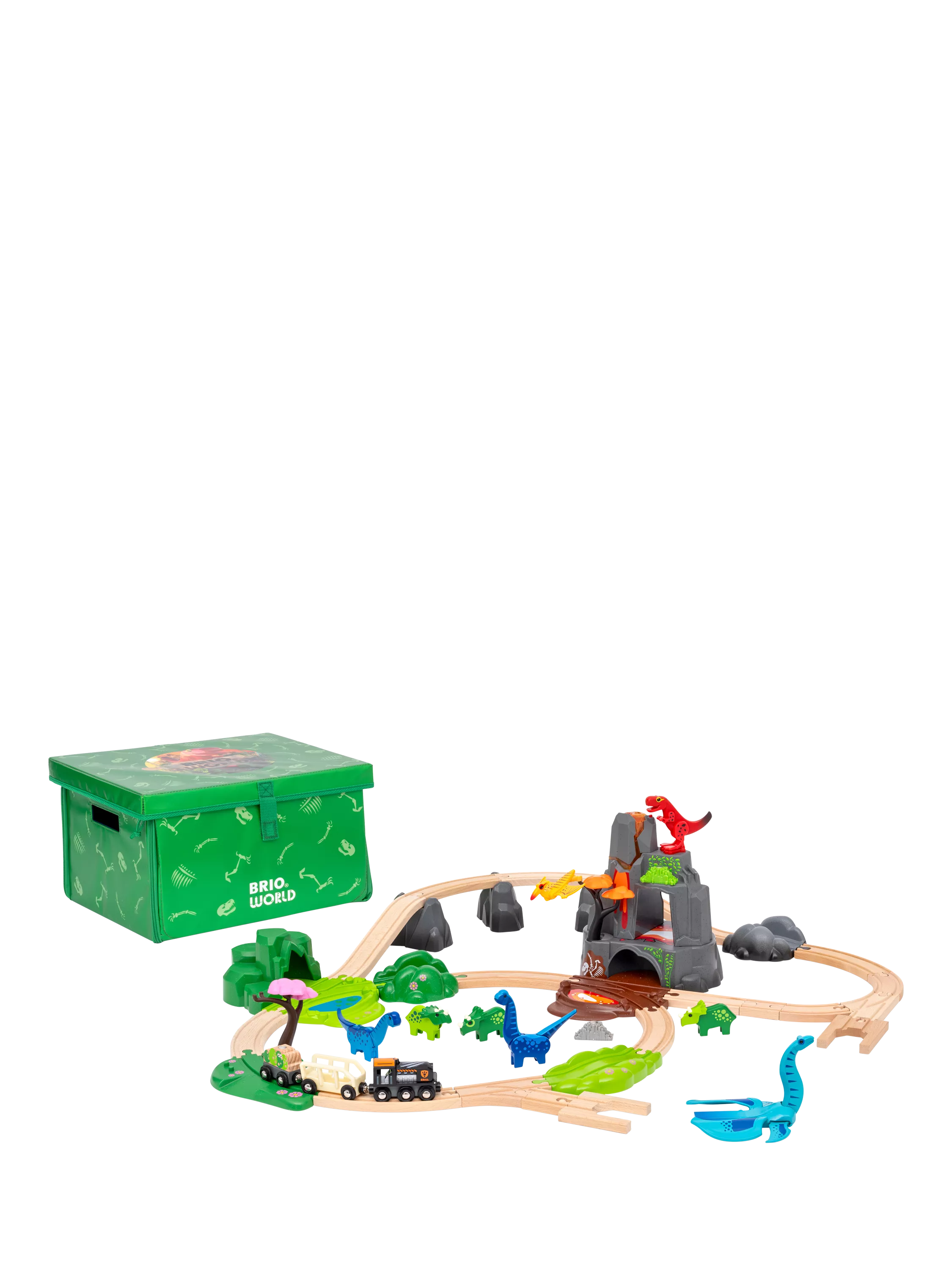 BRIO Dinosaur Deluxe Train Set 45-piece (British brand)