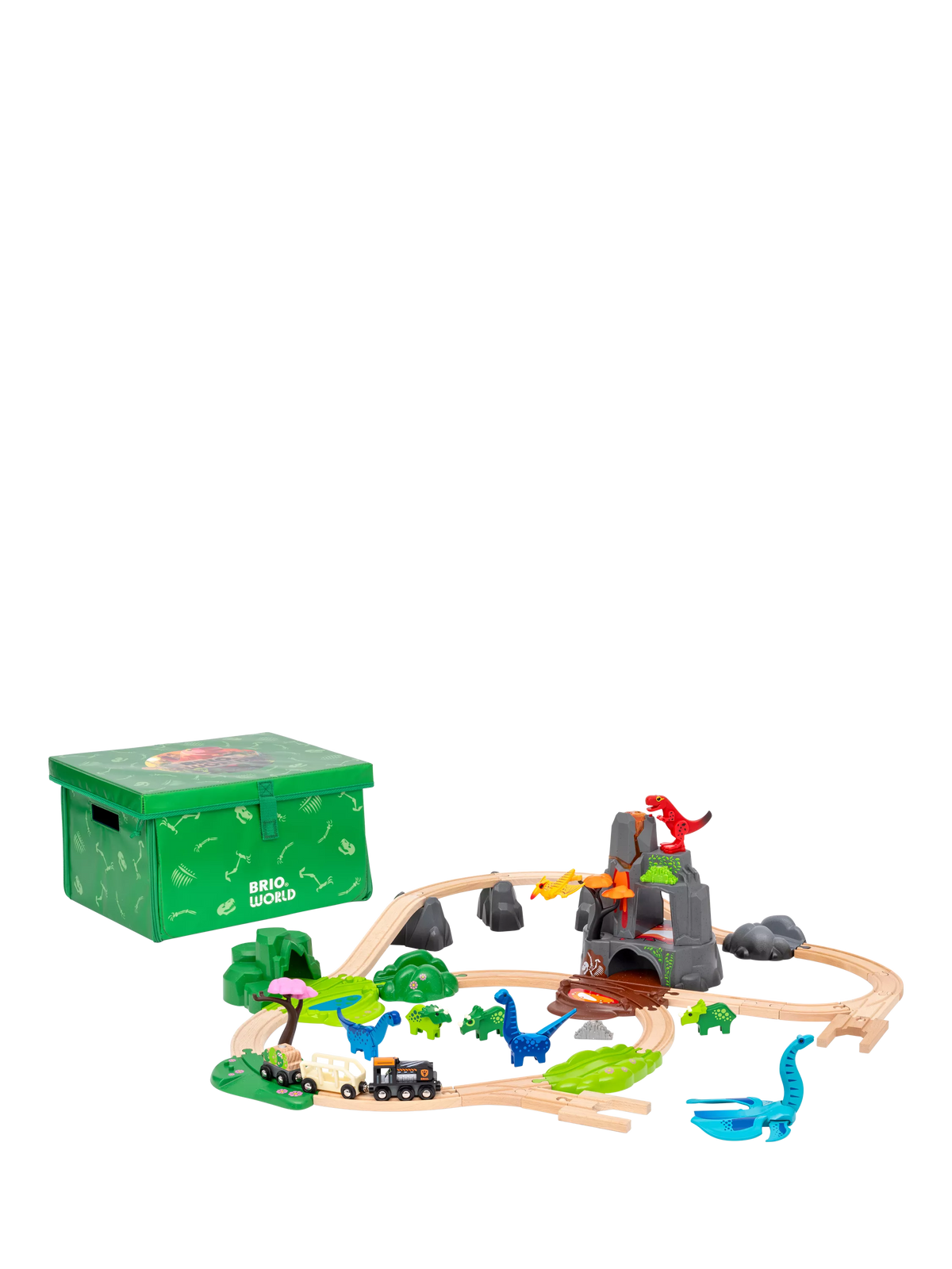 BRIO Dinosaur Deluxe Train Set 45-piece (British brand)