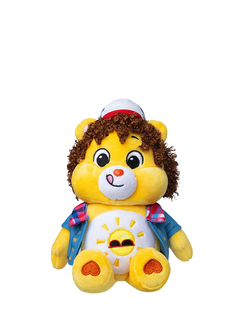 Care Bears Stranger Things Funshine Bear as Dustin plush toy 22cm - British product