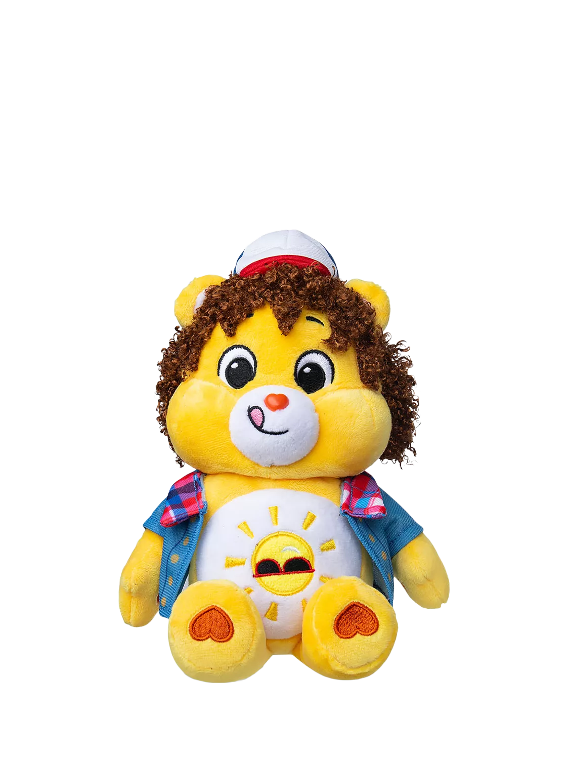 Care Bears Stranger Things Funshine Bear as Dustin plush toy 22cm - British product