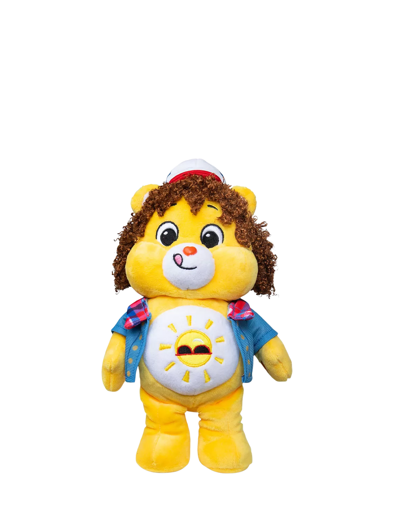 Care Bears Stranger Things Funshine Bear as Dustin plush toy 22cm - British product