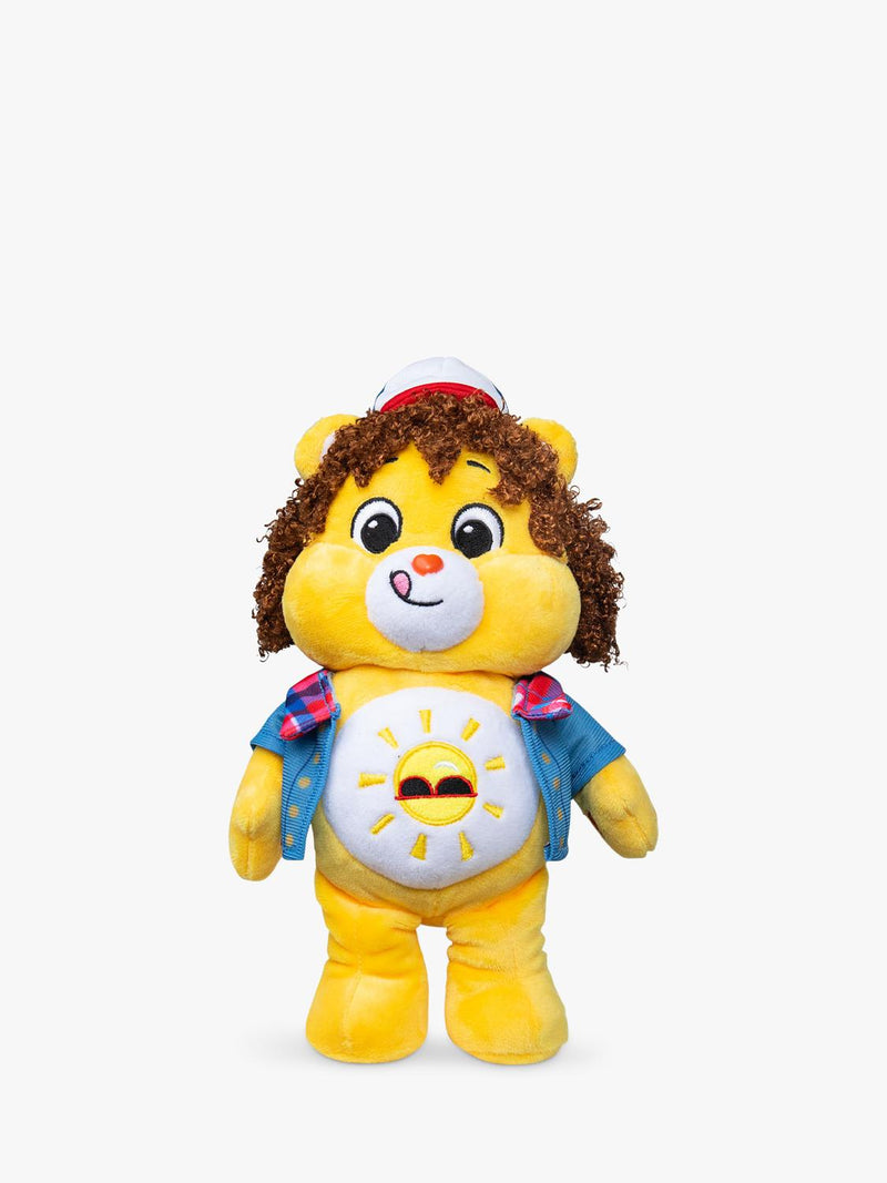 Care Bears Stranger Things Funshine Bear as Dustin plush toy 22cm - British product