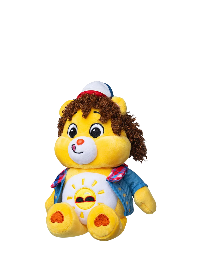 Care Bears Stranger Things Funshine Bear as Dustin plush toy 22cm - British product
