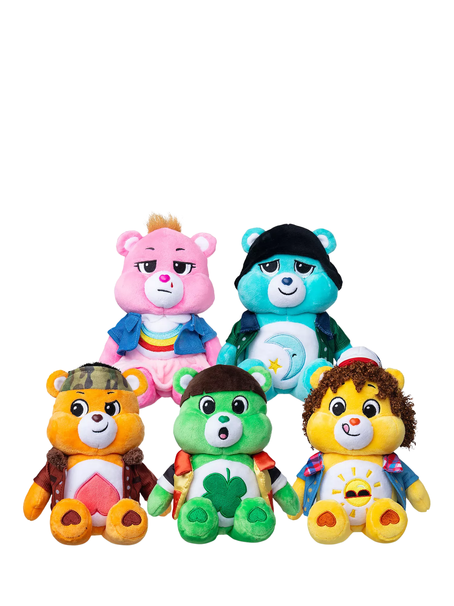 Care Bears Stranger Things Funshine Bear as Dustin plush toy 22cm - British product