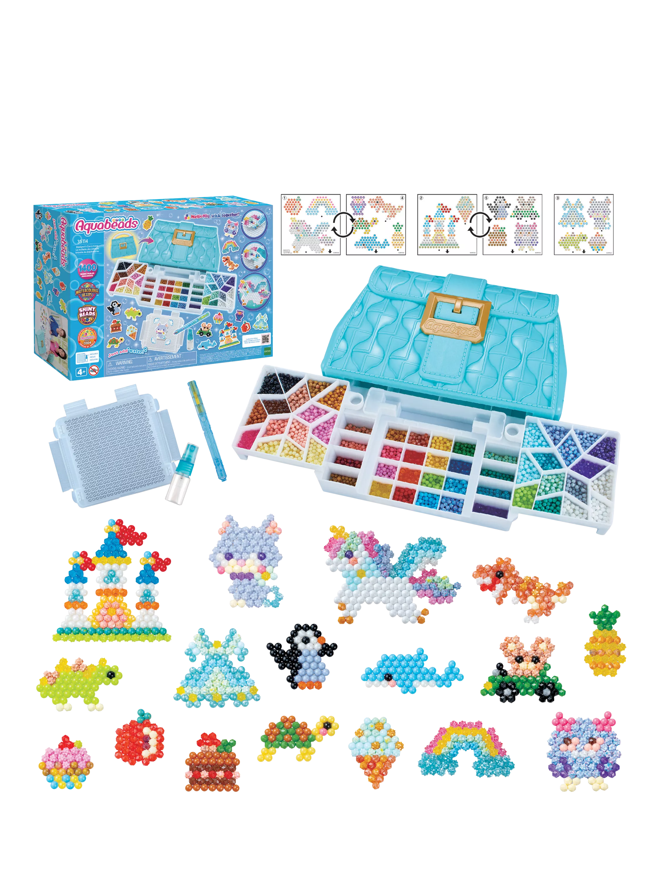 Aquabeads New Design Factory bead set with 1400 beads (British brand)