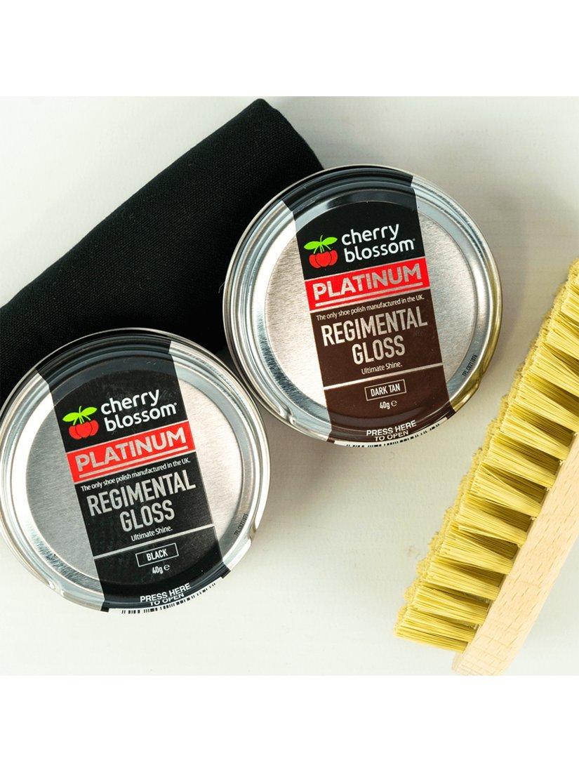 Cherry Blossom shoe care kit black and dark tan polish - British product