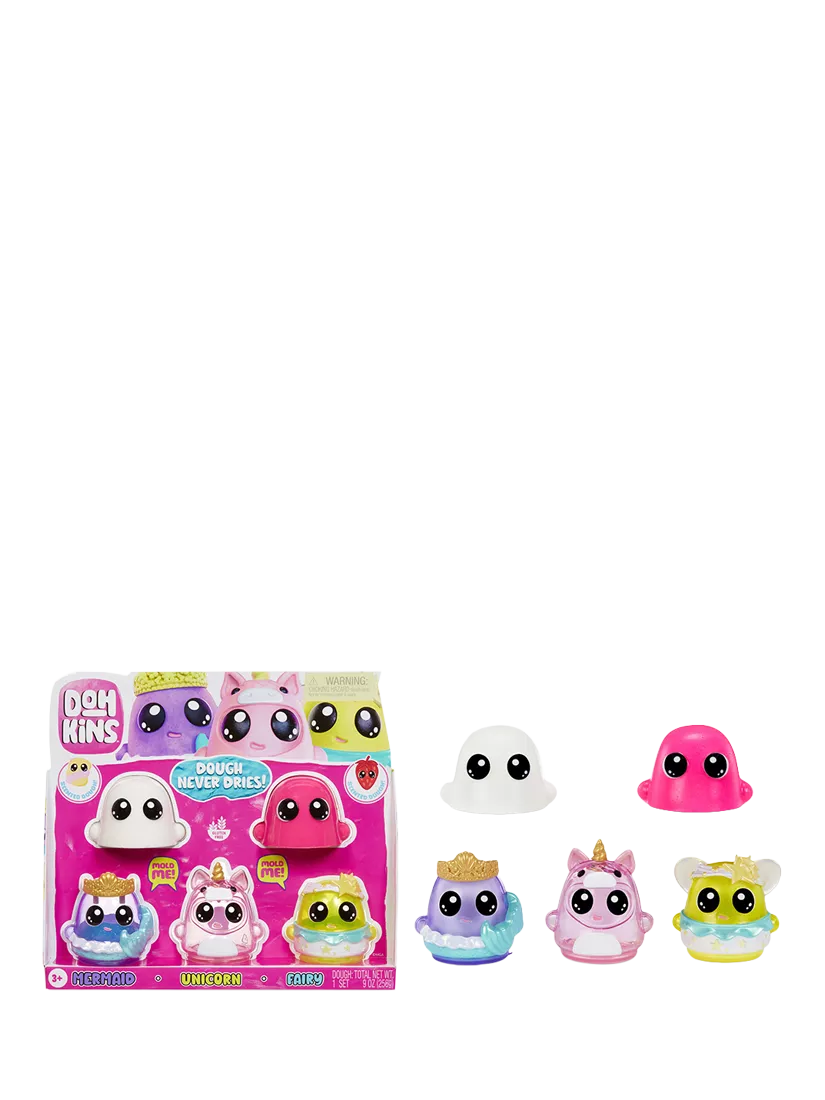 DOHKINS Fantasy Pack dough set with unicorn fairy mermaid molds (British brand)