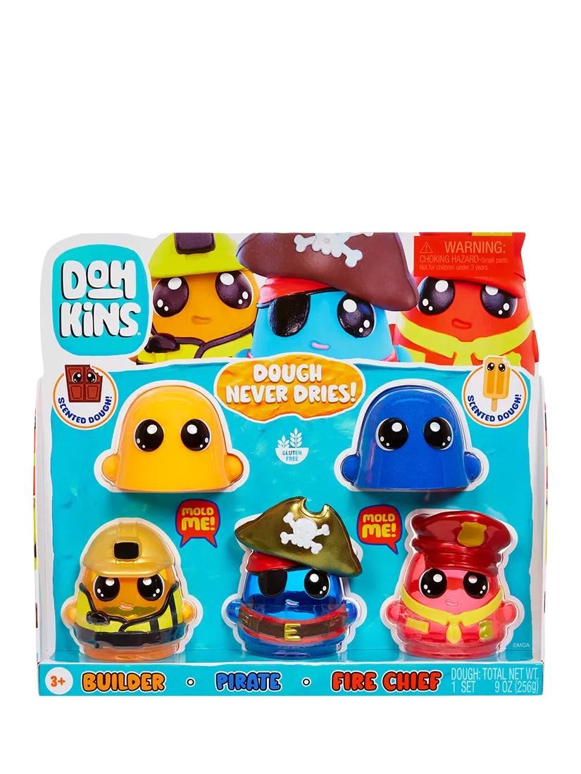 DOHKINS Hero Pack five-pack play dough set (British brand)