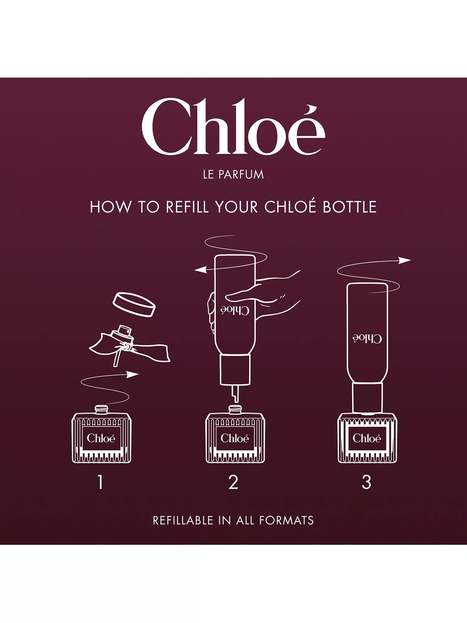 Chloé Le Parfum perfume refill 150ml, imported from the UK