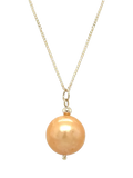 E.W Adams 9ct yellow gold cultured freshwater pearl pendant necklace, UK version