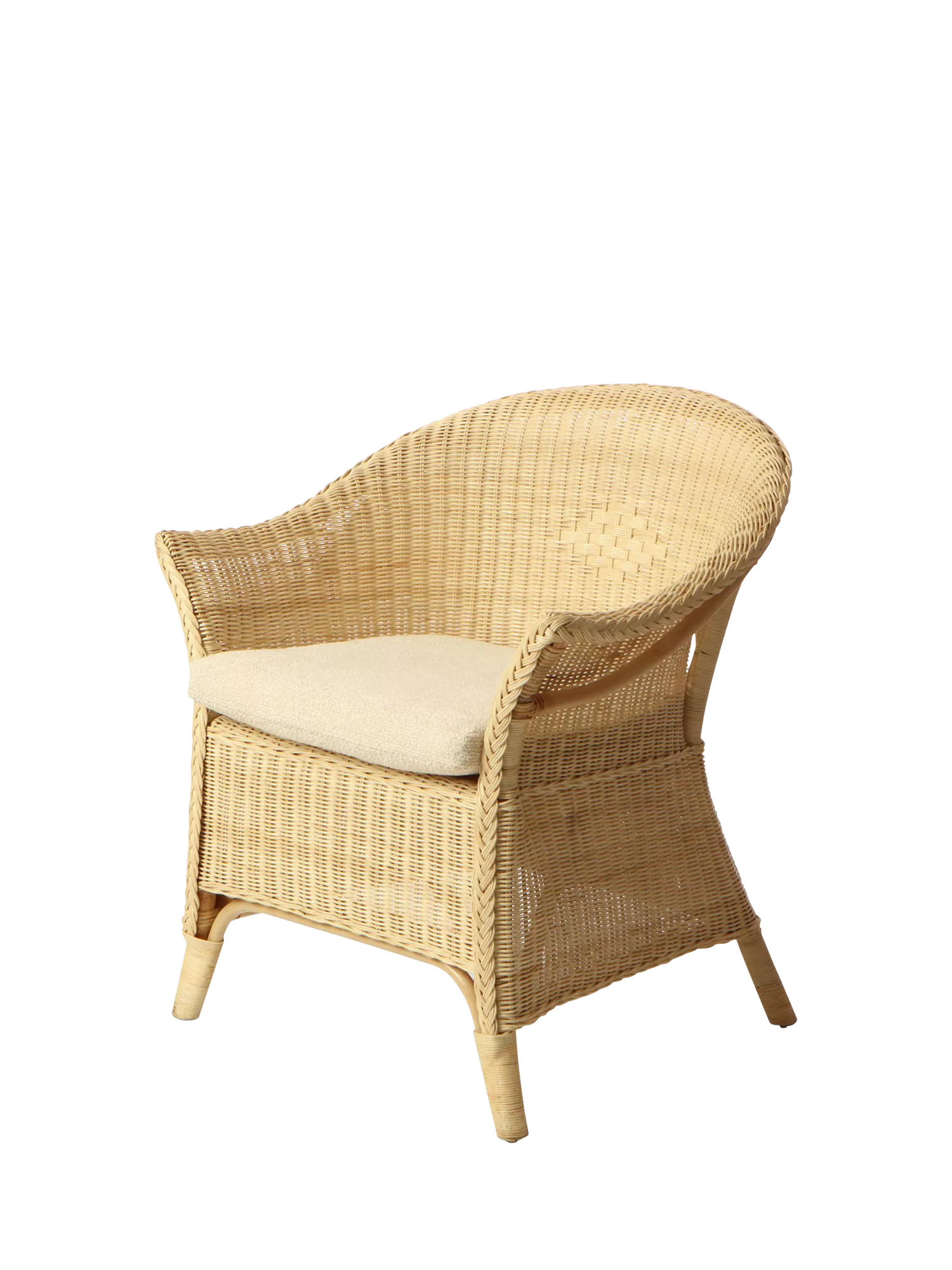 Desser rattan loom chair with cushion natural - British product