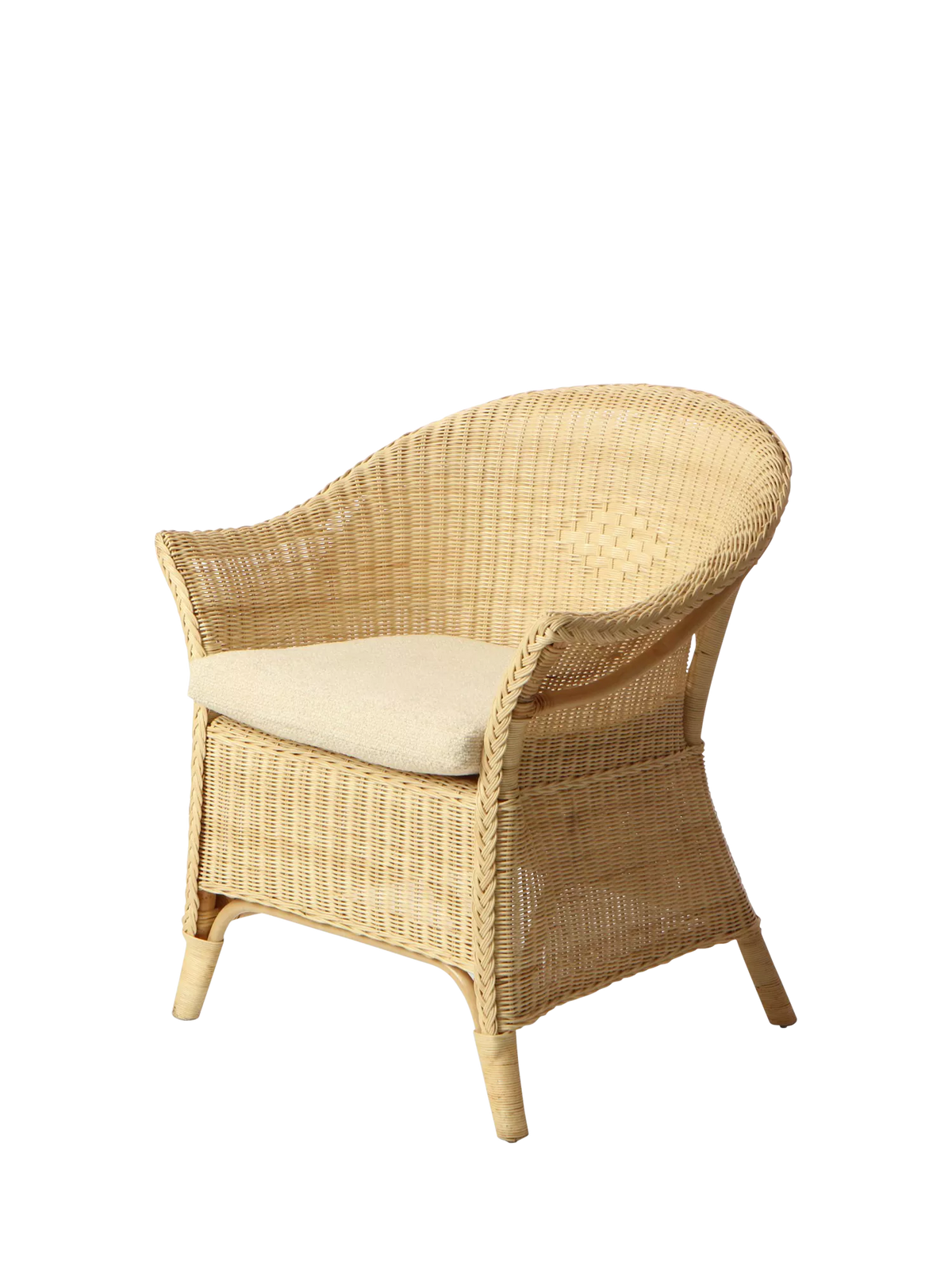 Desser rattan loom chair with cushion natural - British product