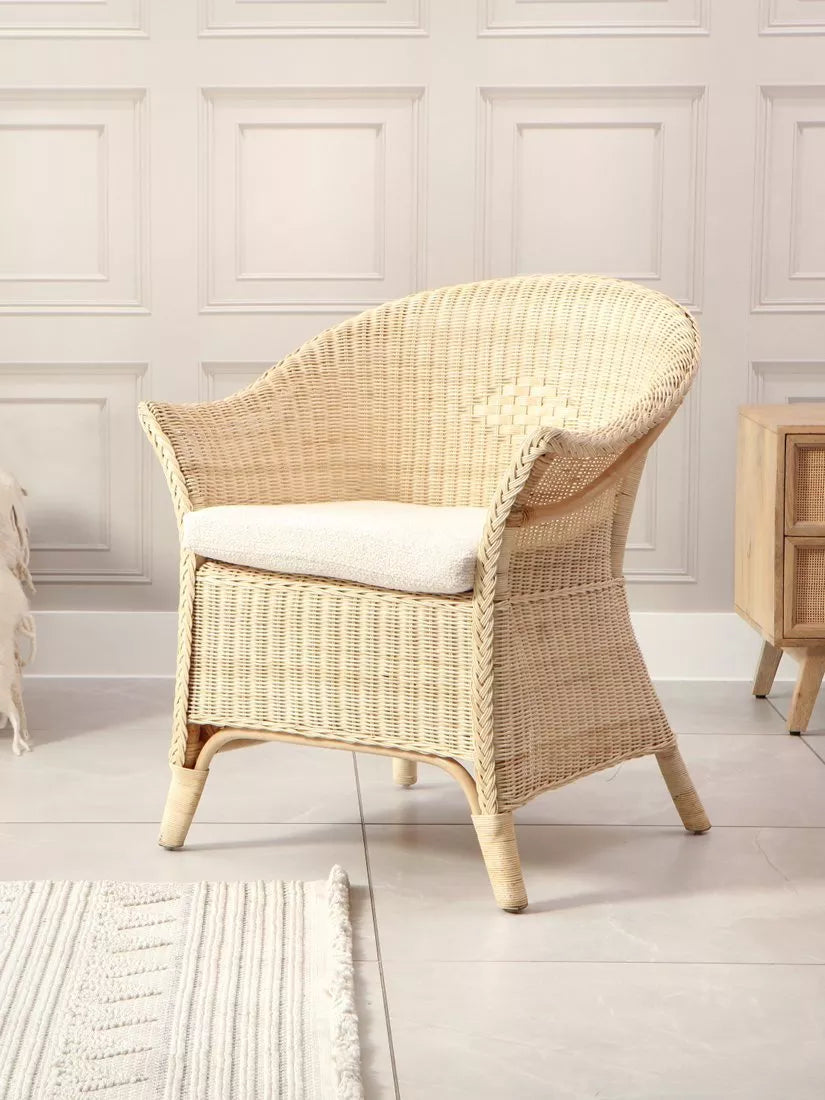 Desser rattan loom chair with cushion natural - British product