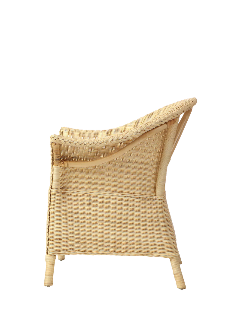 Desser rattan loom chair with cushion natural - British product