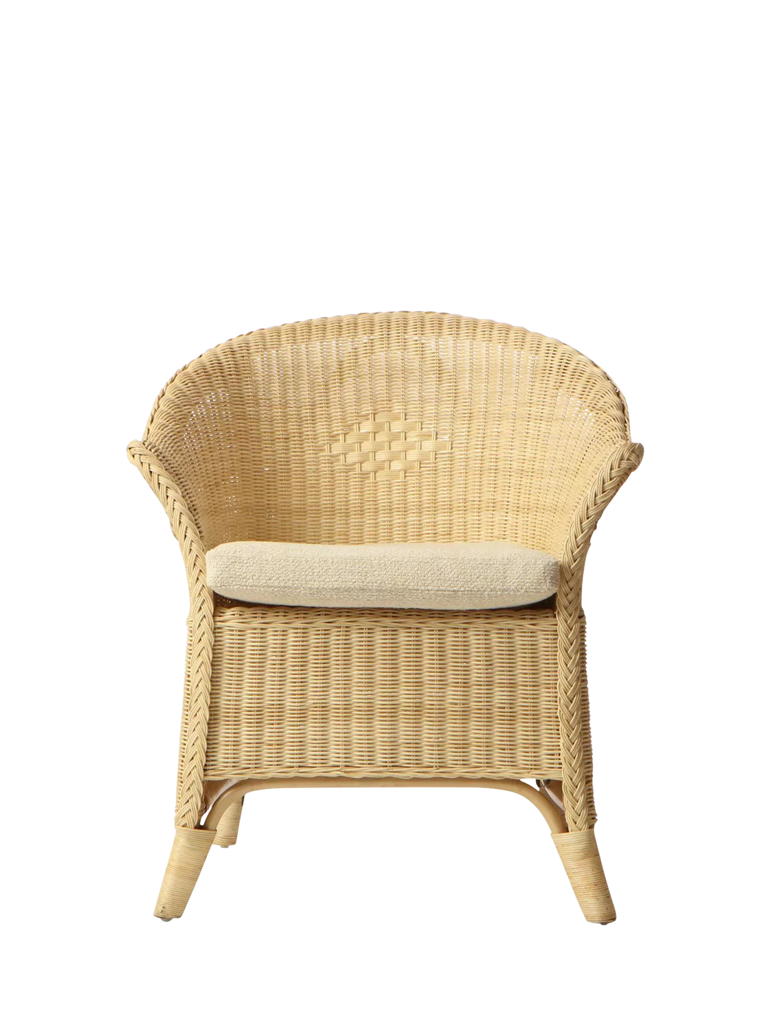 Desser rattan loom chair with cushion natural - British product