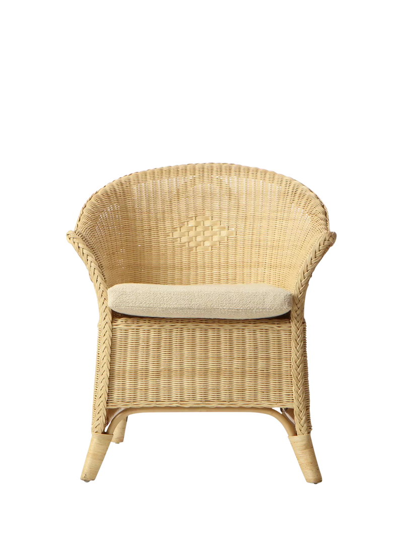 Desser rattan loom chair with cushion natural - British product