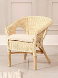 Desser kids' rattan loom chair with cushion, imported from the UK