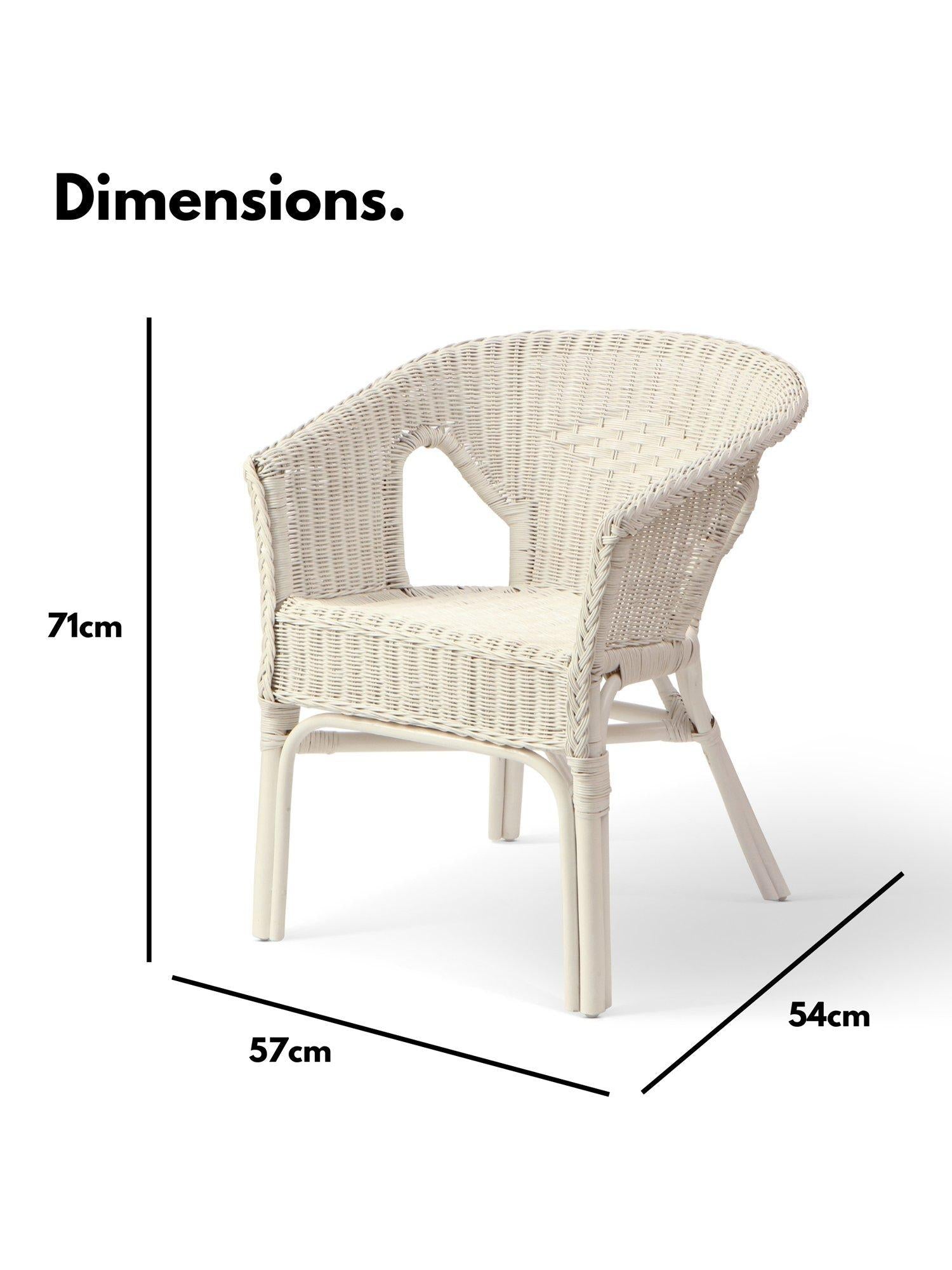 Desser Loom Chair white with cushion - British product