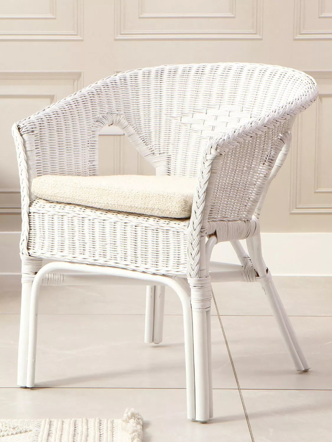 Desser Loom Chair white with cushion - British product