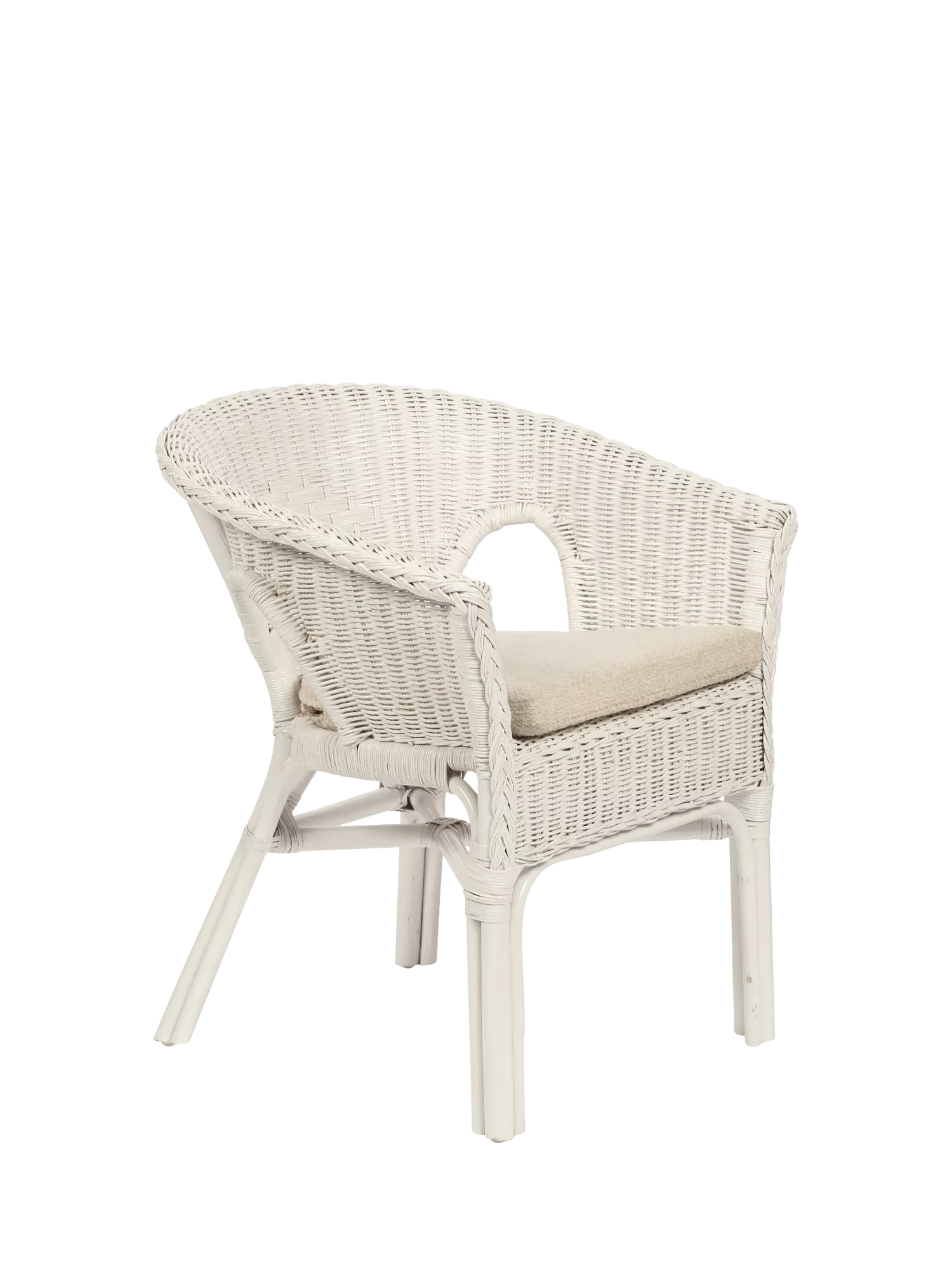 Desser Loom Chair white with cushion - British product