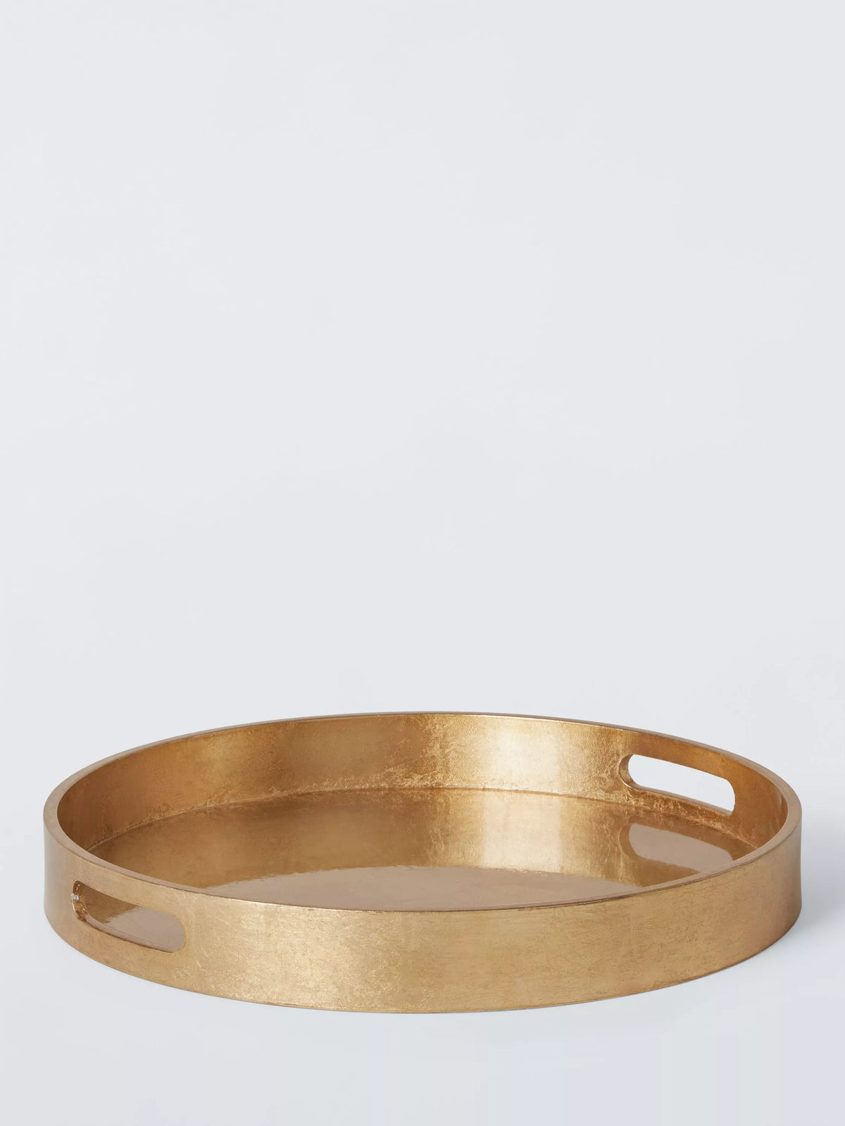 John Lewis round lacquer tray gold 45cm, UK version