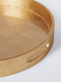 John Lewis round lacquer tray gold 45cm, UK version