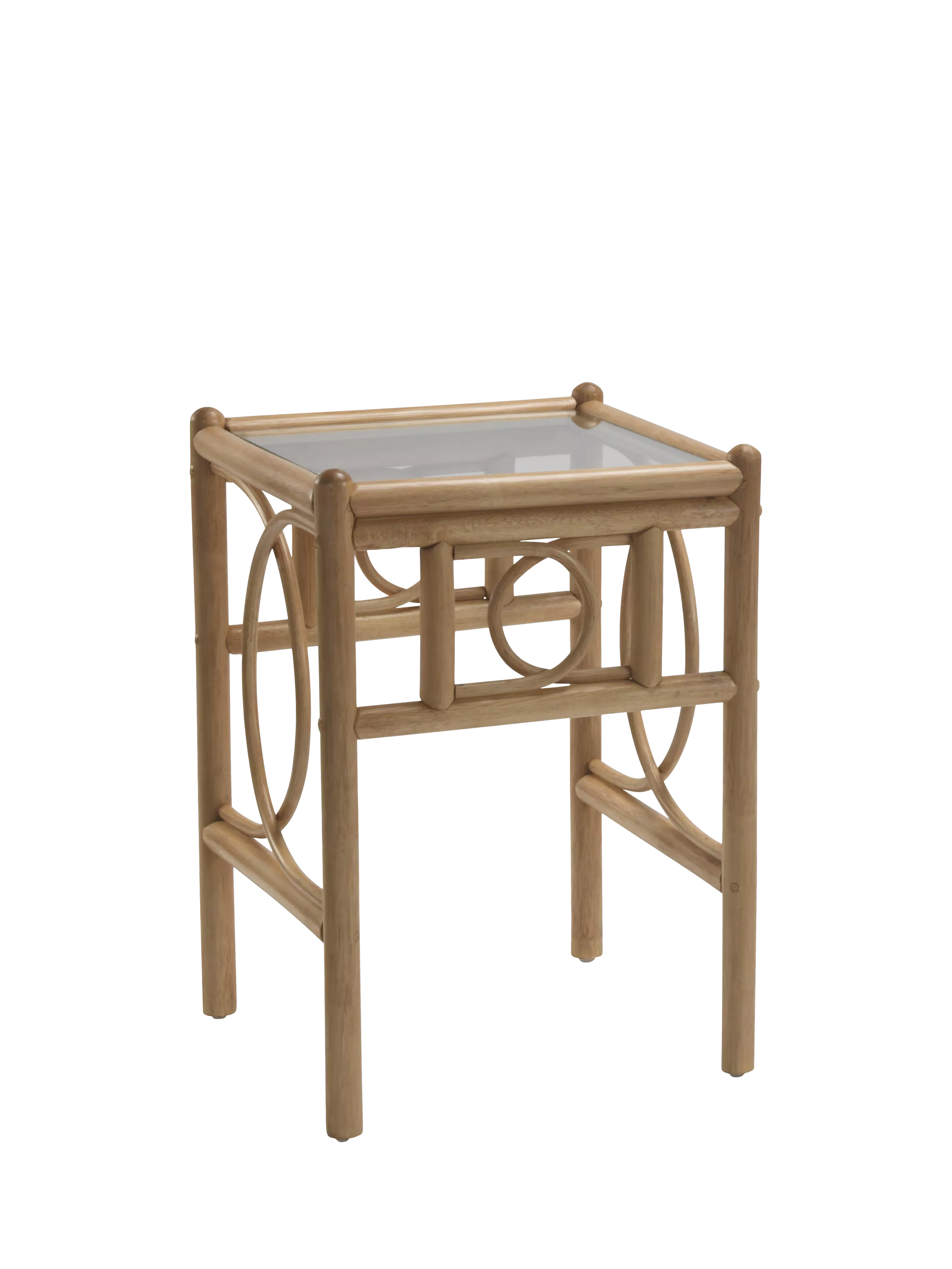 Desser Madrid rattan side table light oak 59x41x41cm, UK version