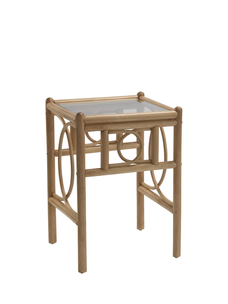 Desser Madrid rattan side table light oak 59x41x41cm, UK version