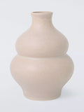 John Lewis wavy gourd stoneware vase brown 20cm - British product