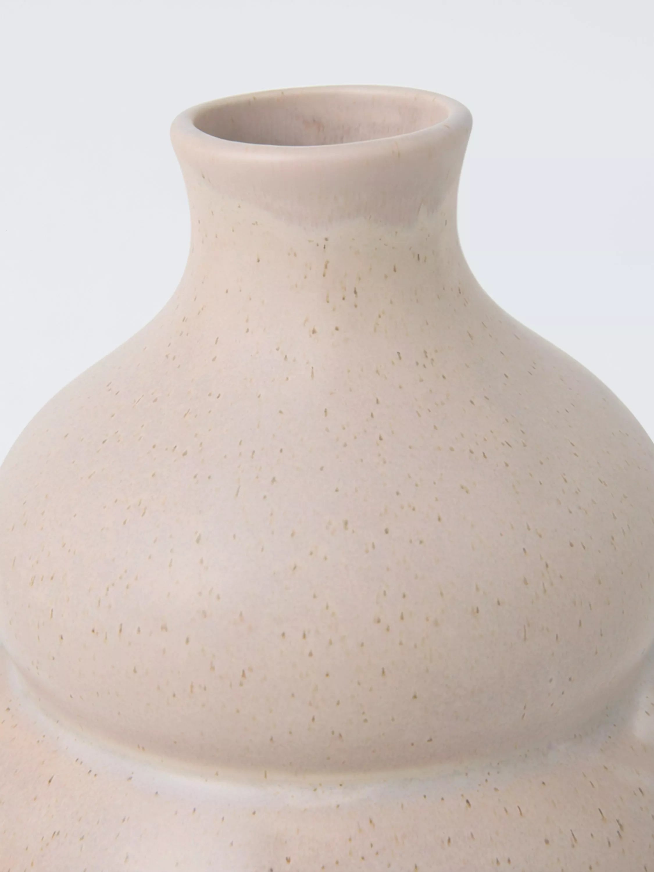 John Lewis wavy gourd stoneware vase brown 20cm - British product