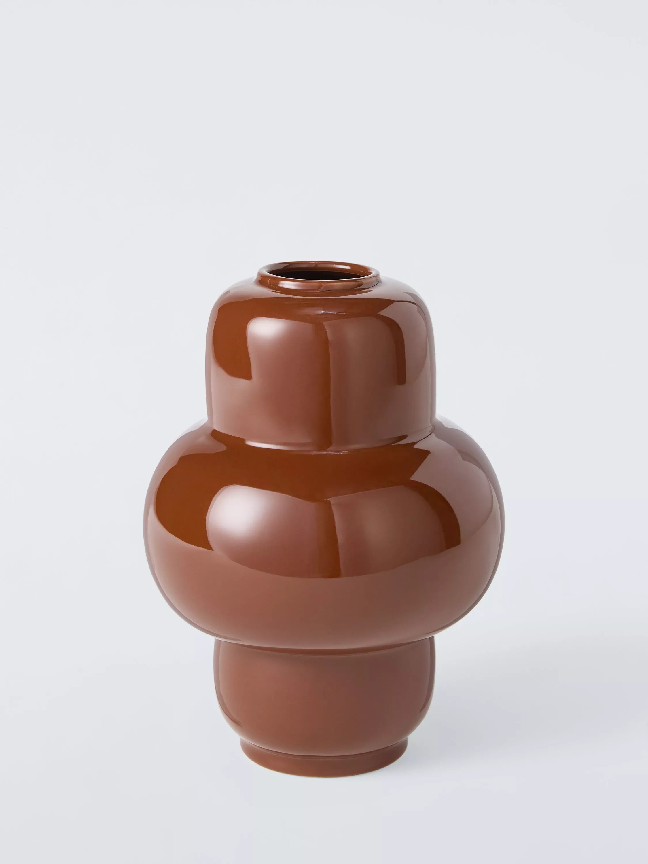 John Lewis stoneware vase red 25cm - British product