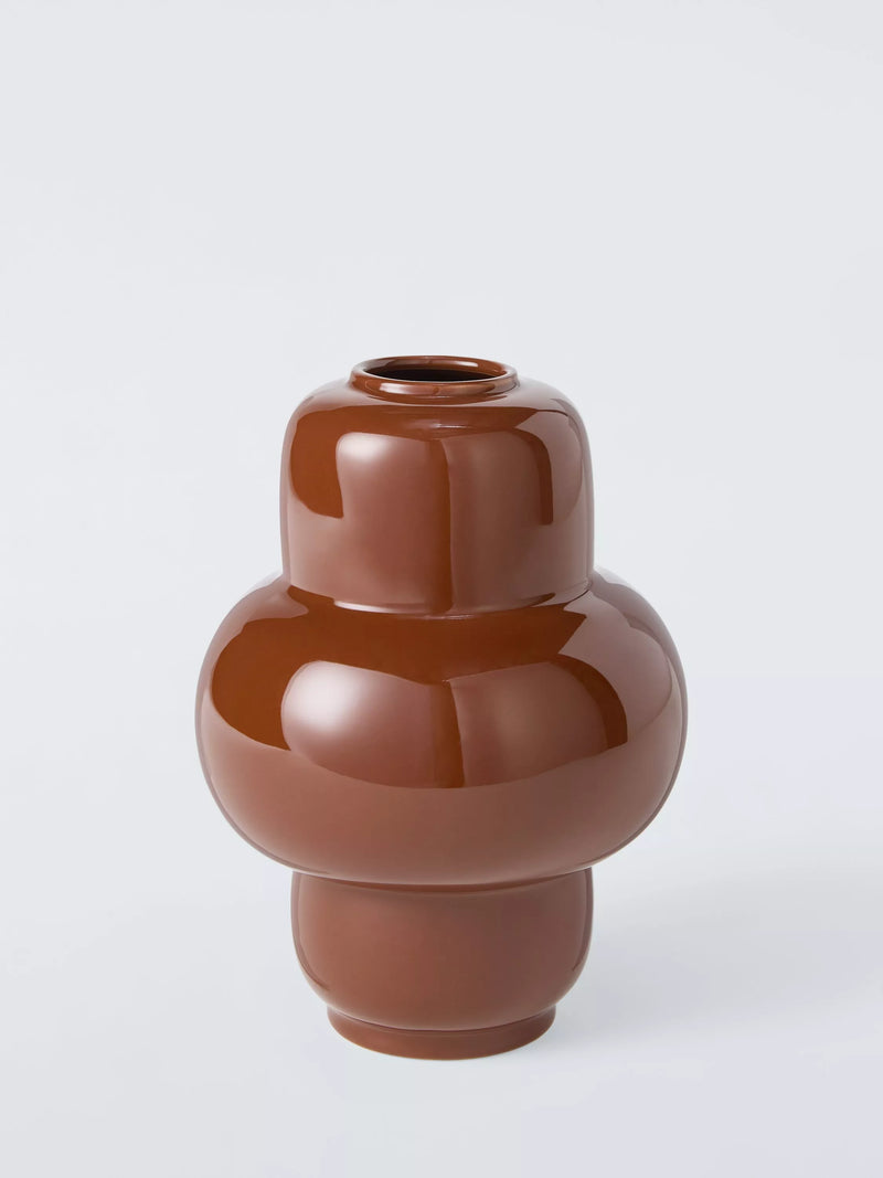John Lewis stoneware vase red 25cm - British product