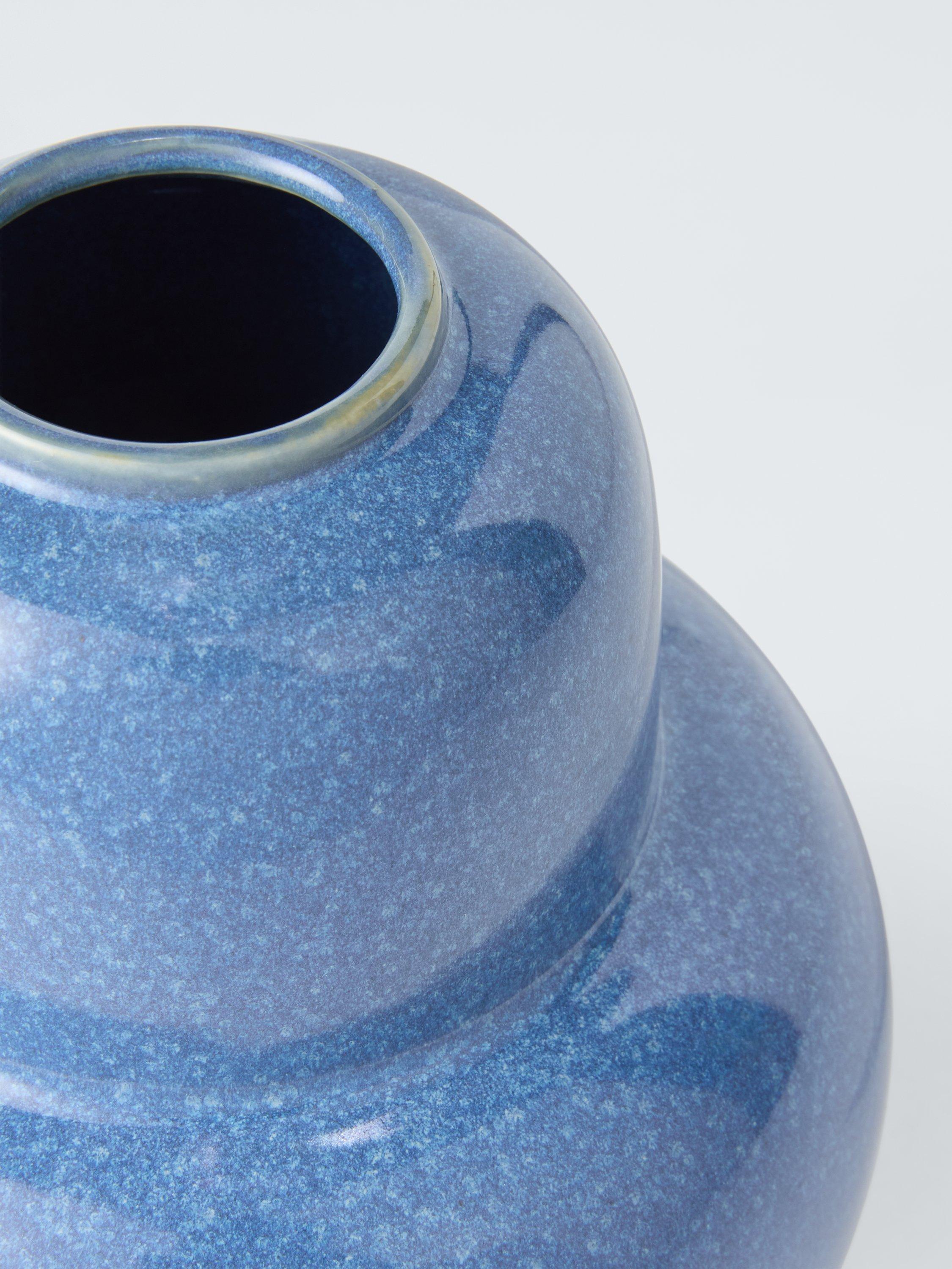 John Lewis organic stoneware vase blue 20cm - British product
