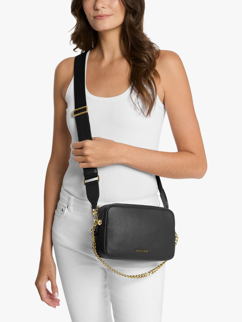Michael Kors Bryant crossbody bag black leather - British product