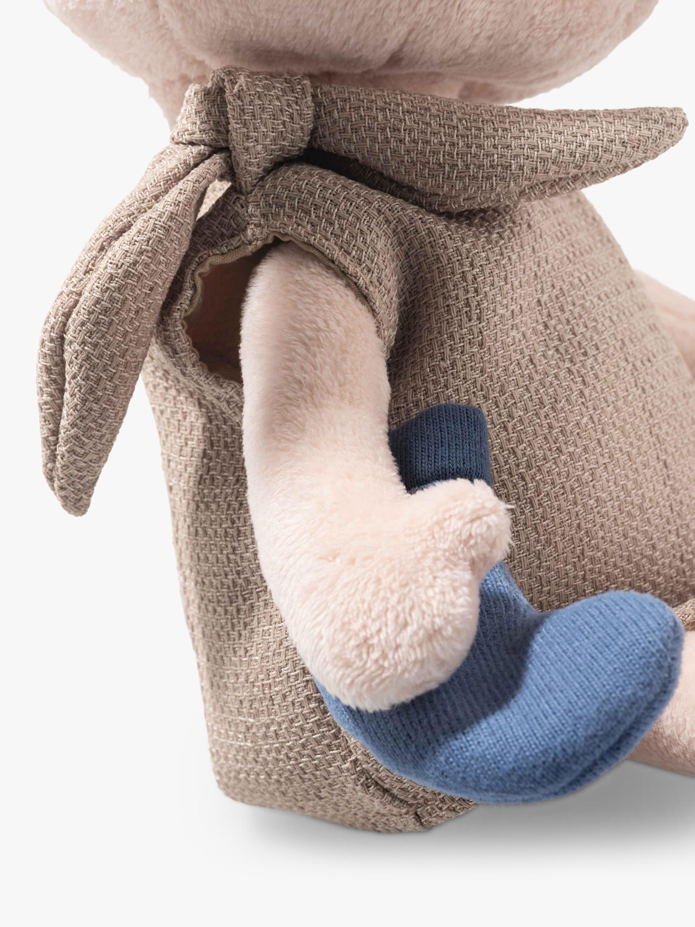 Steiff Dobby soft toy with blue sock 26cm, UK version