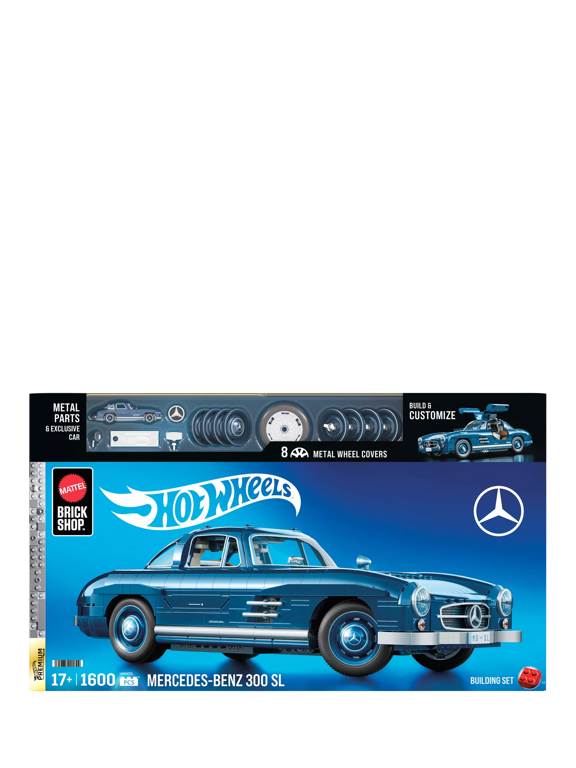Hot Wheels Mercedes-Benz 300 SL building set 1:12 scale - British product