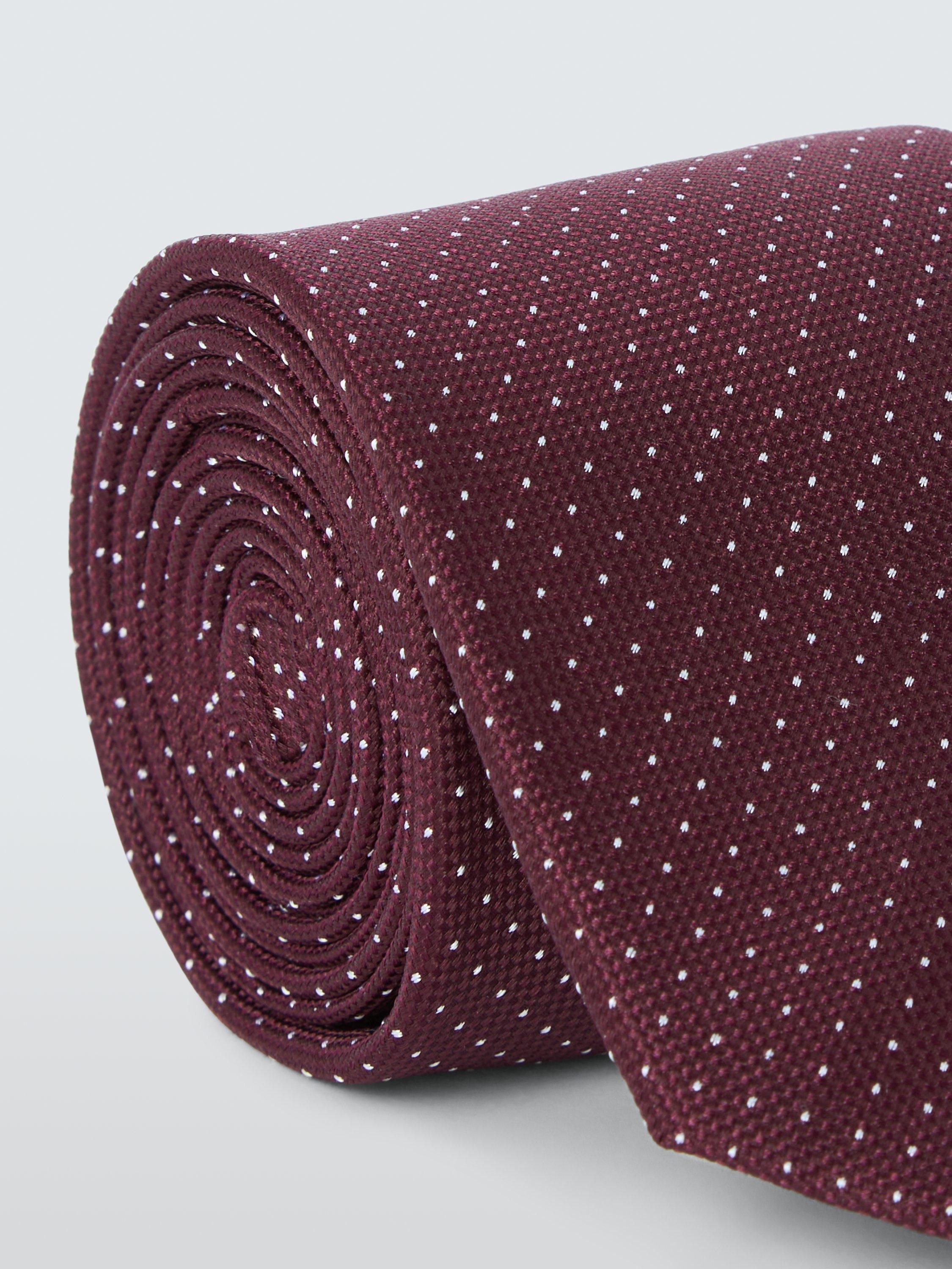 John Lewis silk tie with micro spot pattern (British brand)