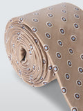 John Lewis silk small circle tie champagne 148cm (British brand)