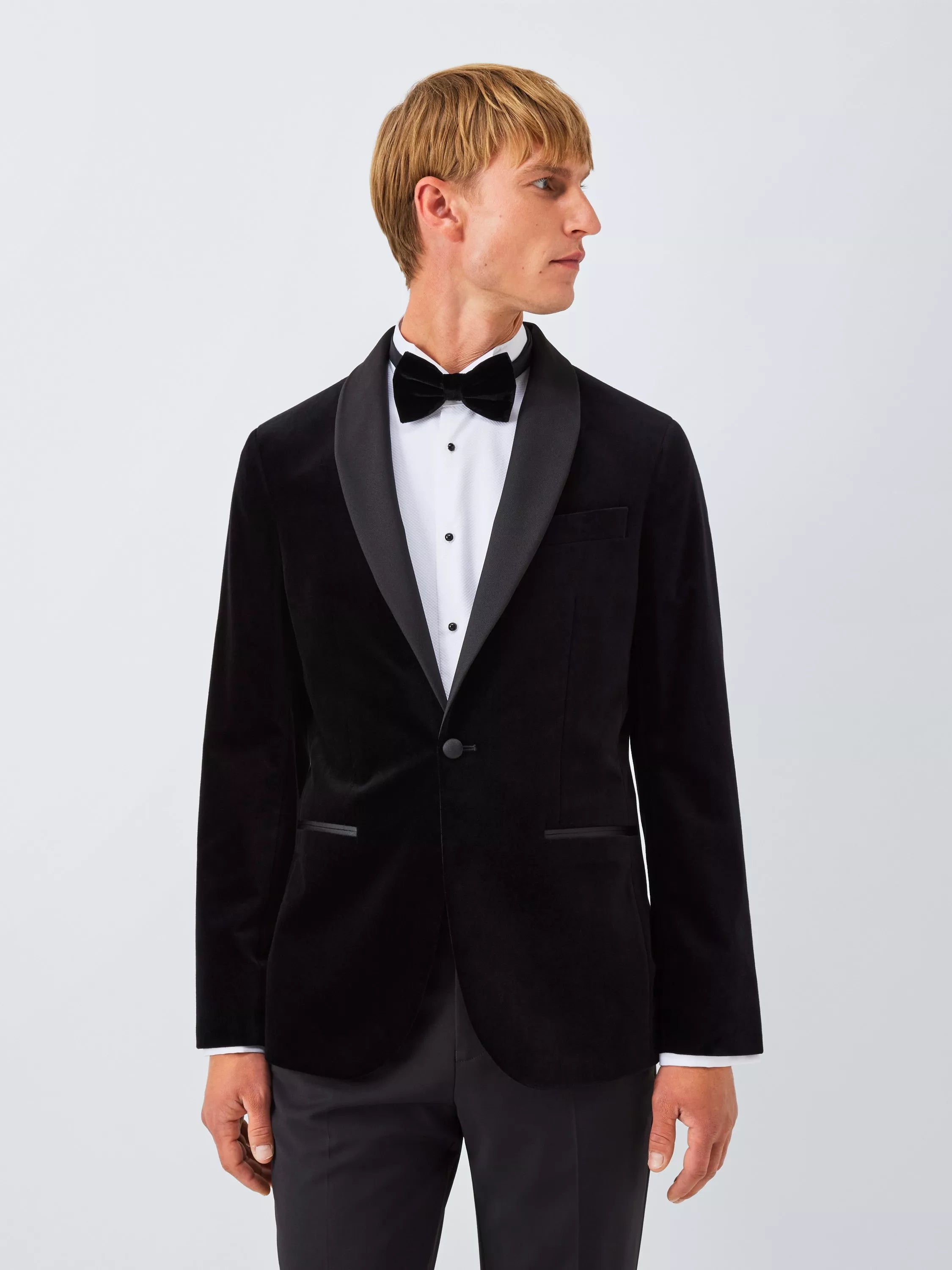 John Lewis velvet bow tie black (British brand)