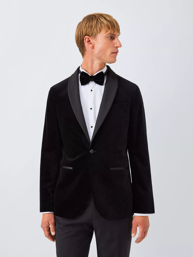 John Lewis velvet bow tie black (British brand)