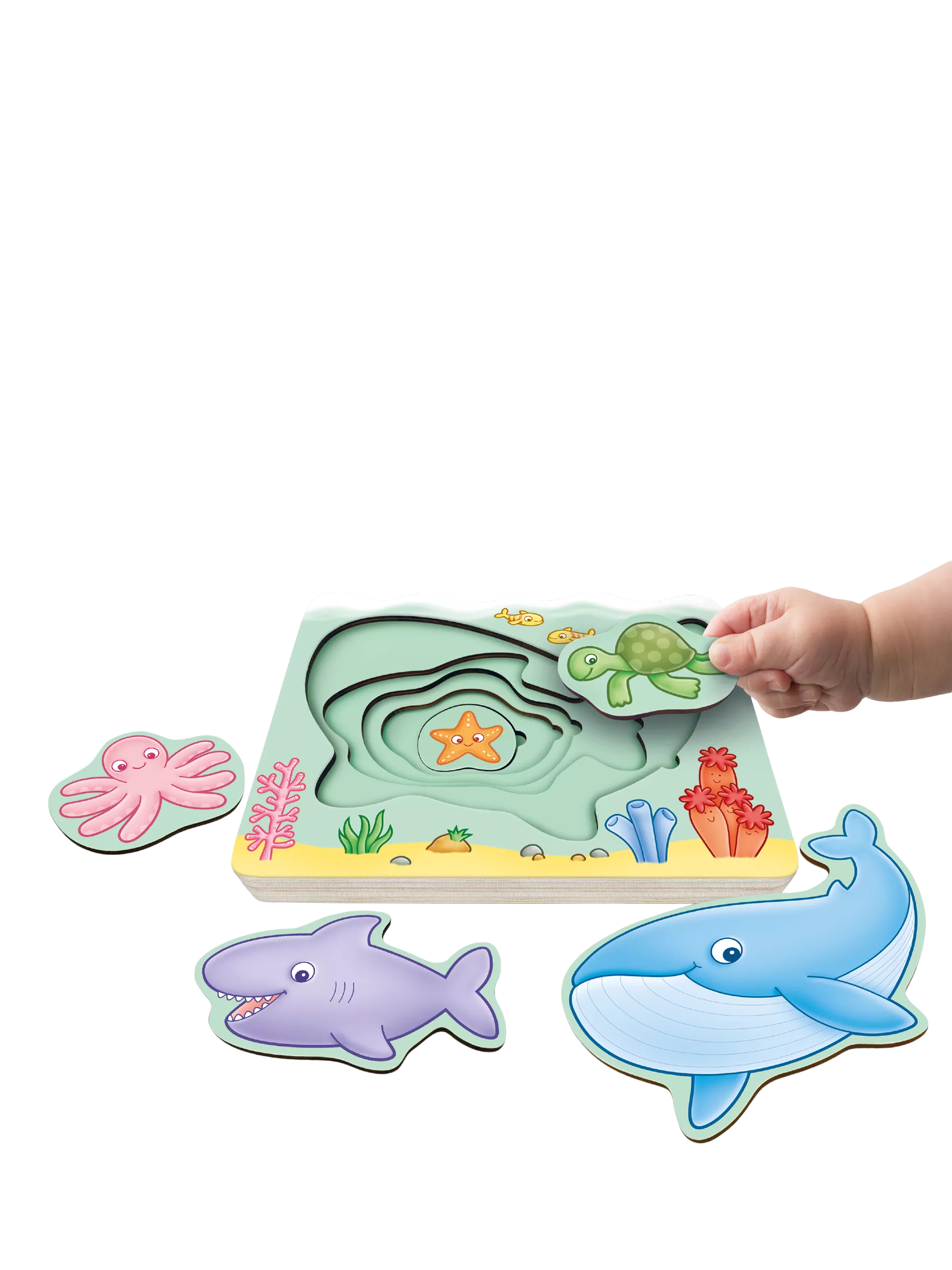 Orchard Toys Under the Sea wooden nesting puzzle (British brand)