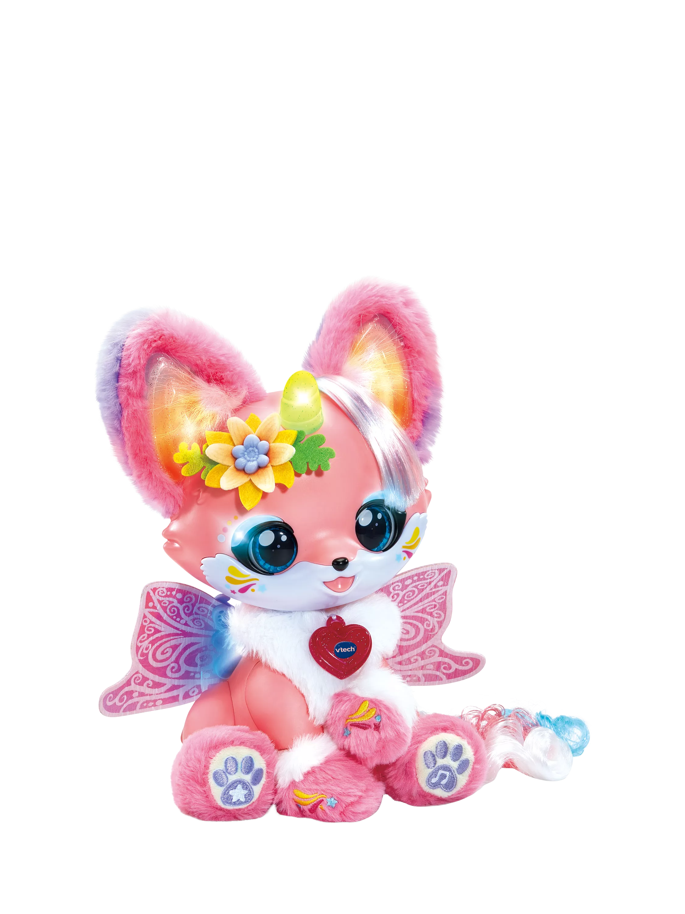 VTech magical makeover fairy fox toy with 2-in-1 makeup brush and hair straightener (British brand)