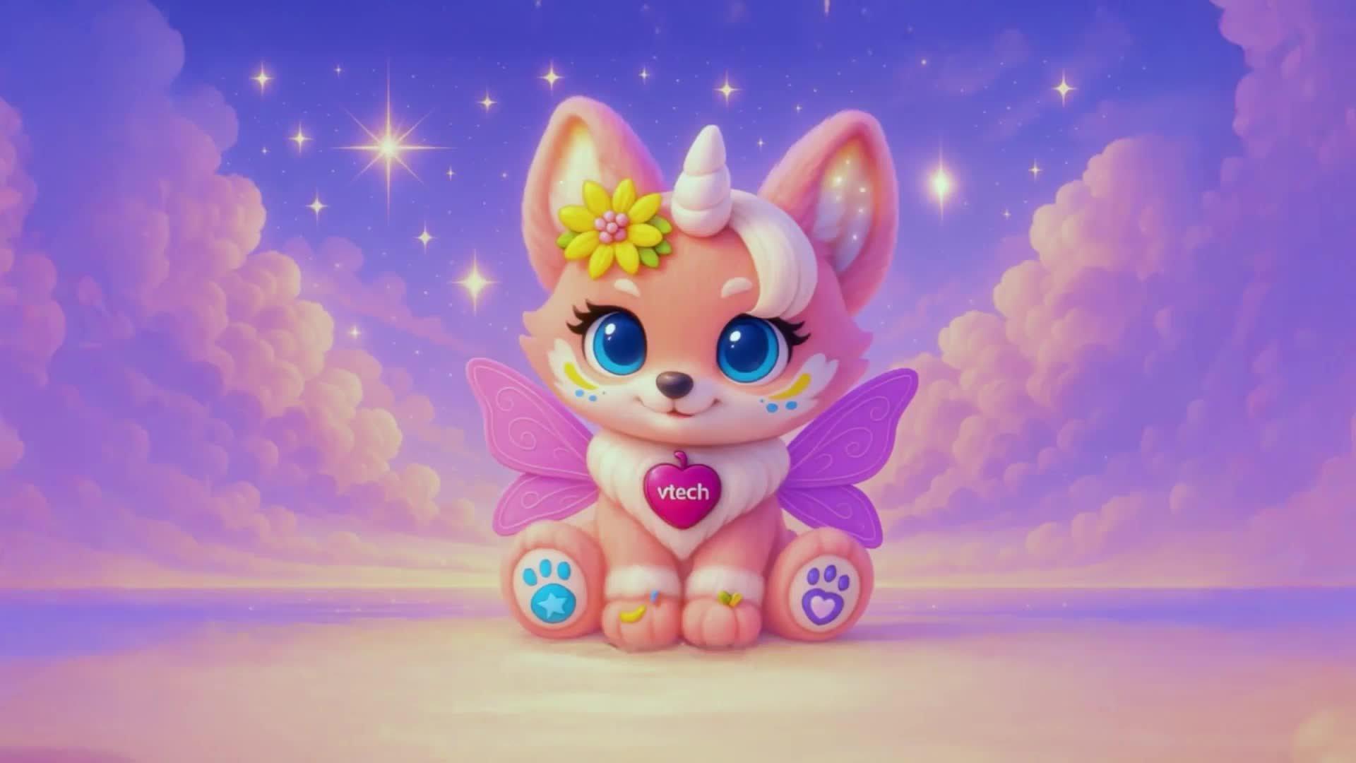 VTech magical makeover fairy fox toy with 2-in-1 makeup brush and hair straightener (British brand)