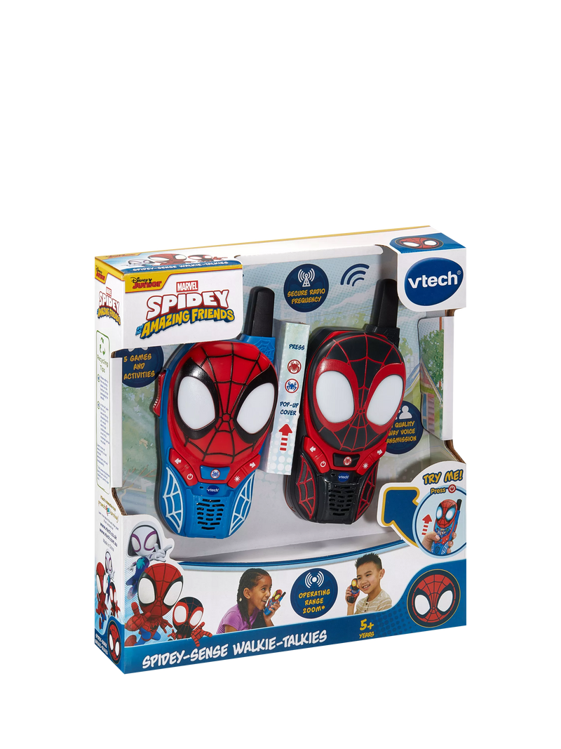 VTech Spidey-Sense walkie-talkies with light-up eyes and games (British brand)